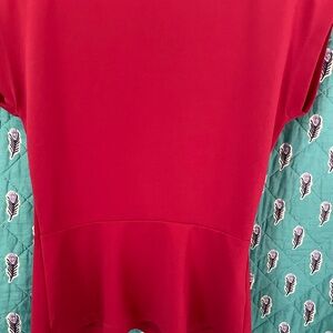 Wine colored peplum pull over top from Ann Taylor, size xxs